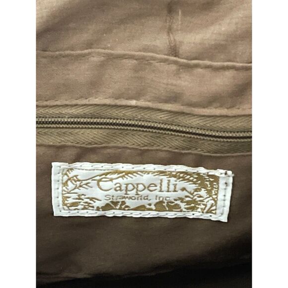 Cappelli Straworld Shell Handle Woven Straw Shoulder Bag Boho Beach Tote - Picture 2 of 6